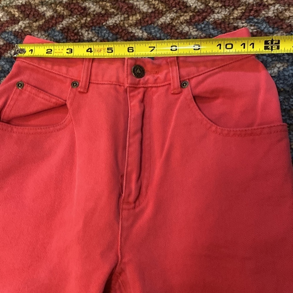 Vintage Lizwear Petite Size 2 Coral Straight Leg Jeans - Picture 9 of 16